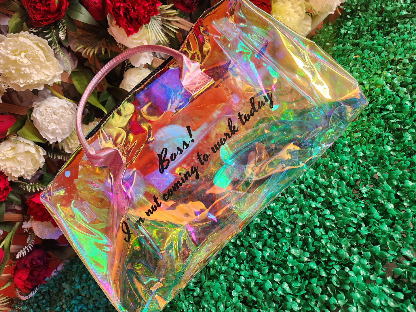 Im not coming to work weekender bag