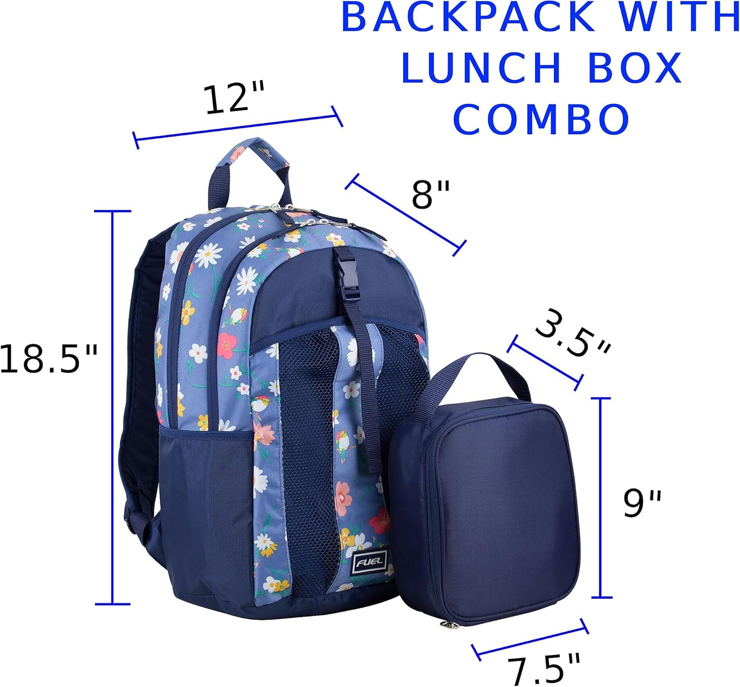 FUEL Teens Student Water Resistant Backpack Set