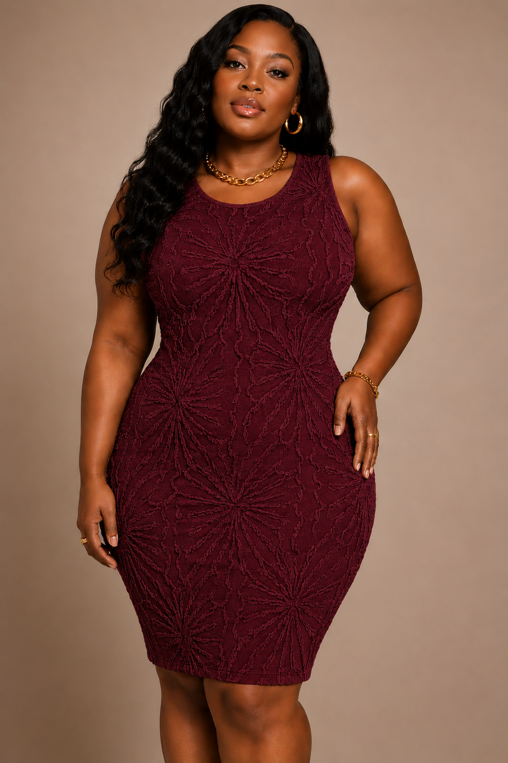Embossed dress