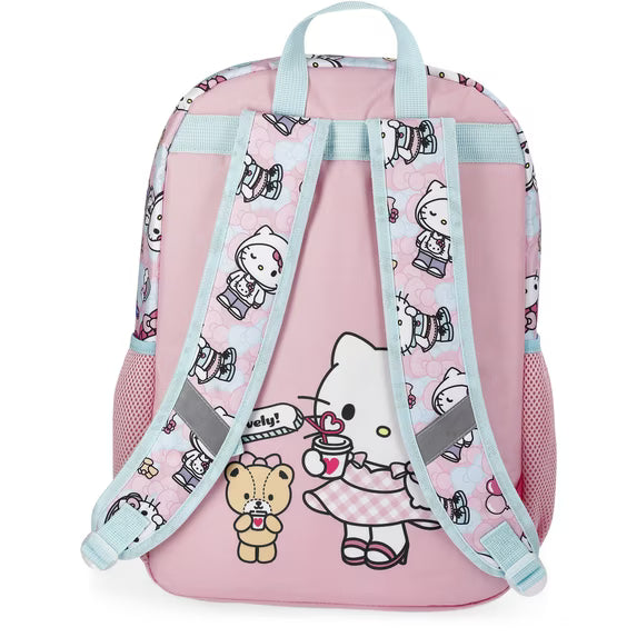 Hello Kitty Girls 17" You Glow Girl Backpack Set with Headphones & Lunch Box, 3-Piece Set, Pink