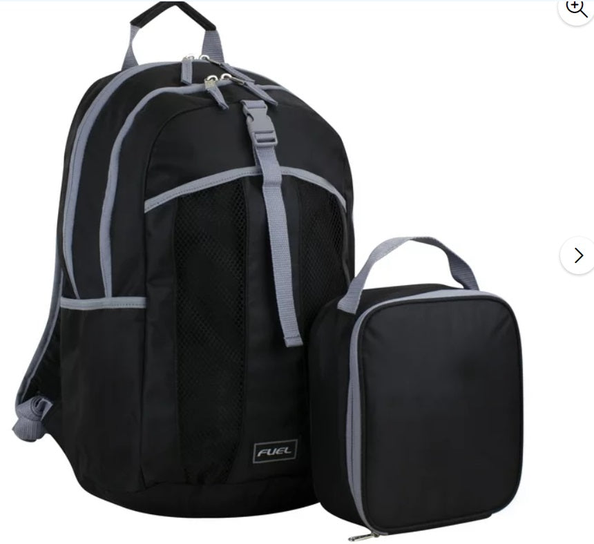 Fuel Backpack & Lunch Bag Bundle, Black