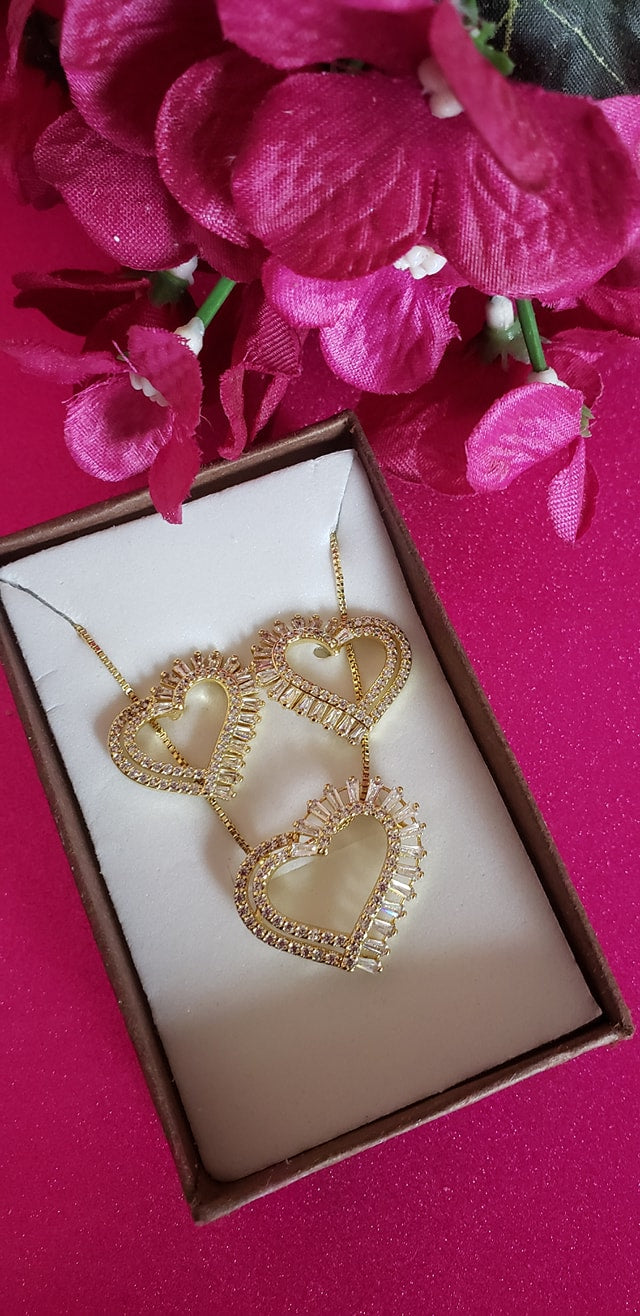 Heart Diamante Set