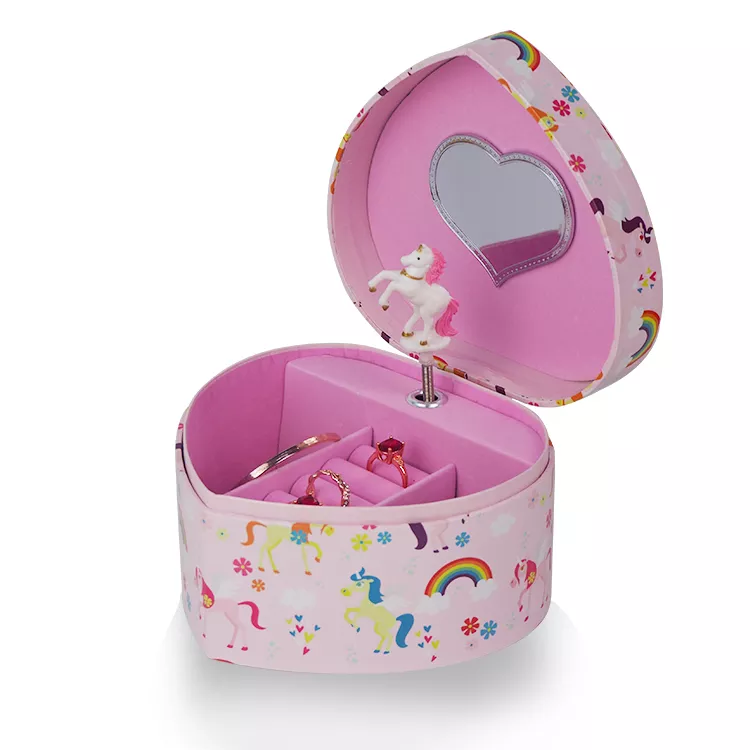 Unicorn heart music jewellery box