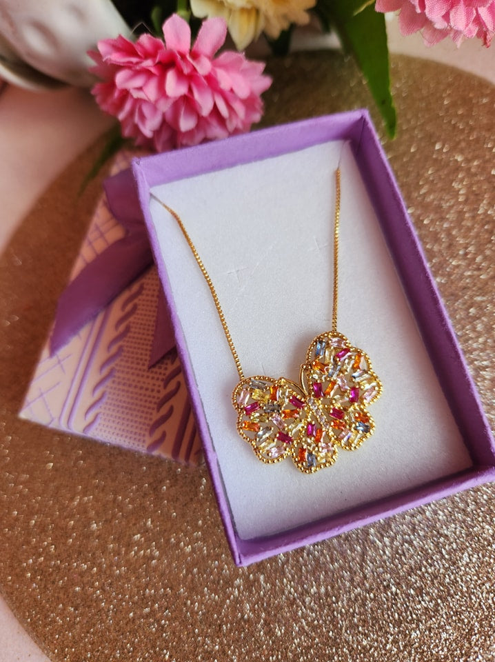 Colorful Butterfly Necklace