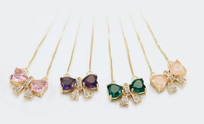 Stone Bow necklace