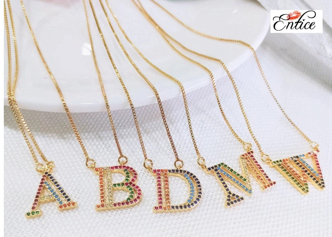 Flat coloured letter chain