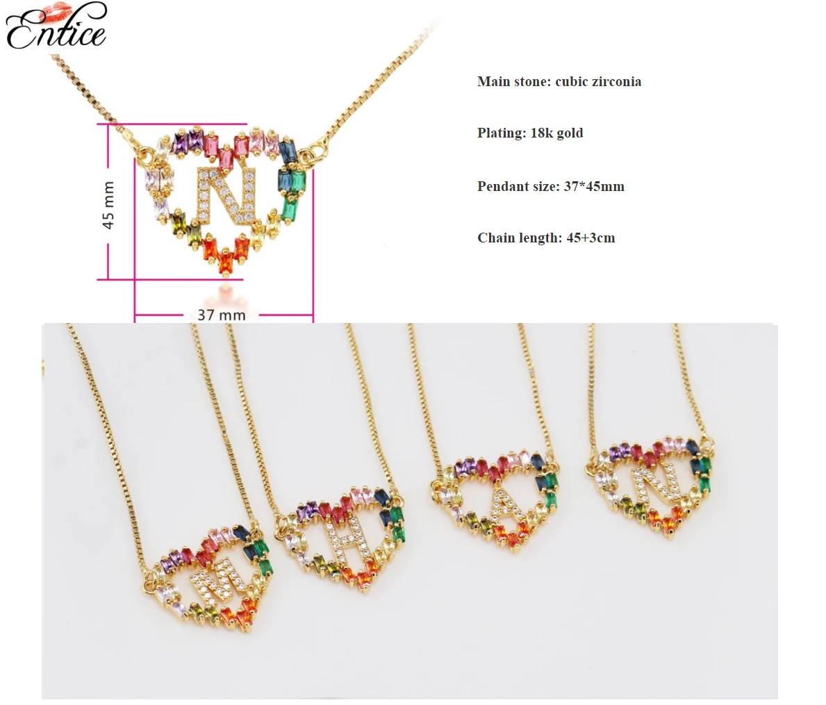 Heart letter chain