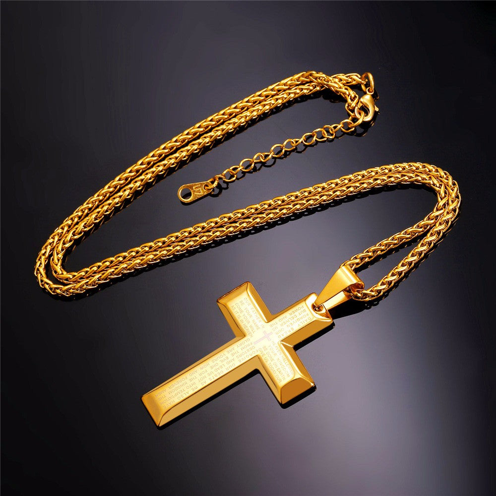 Cross with prayer