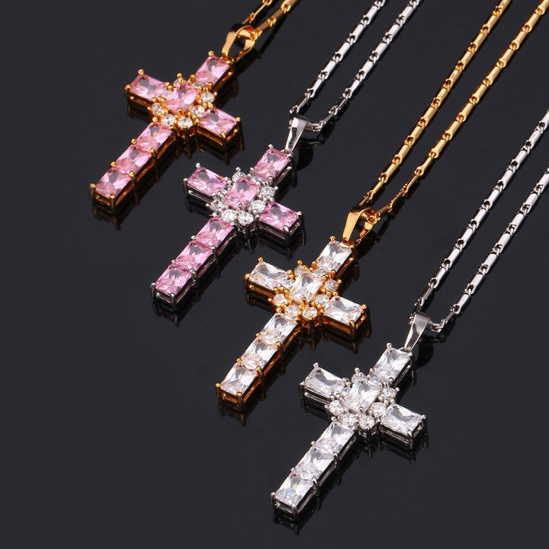Diamante Cross Necklace