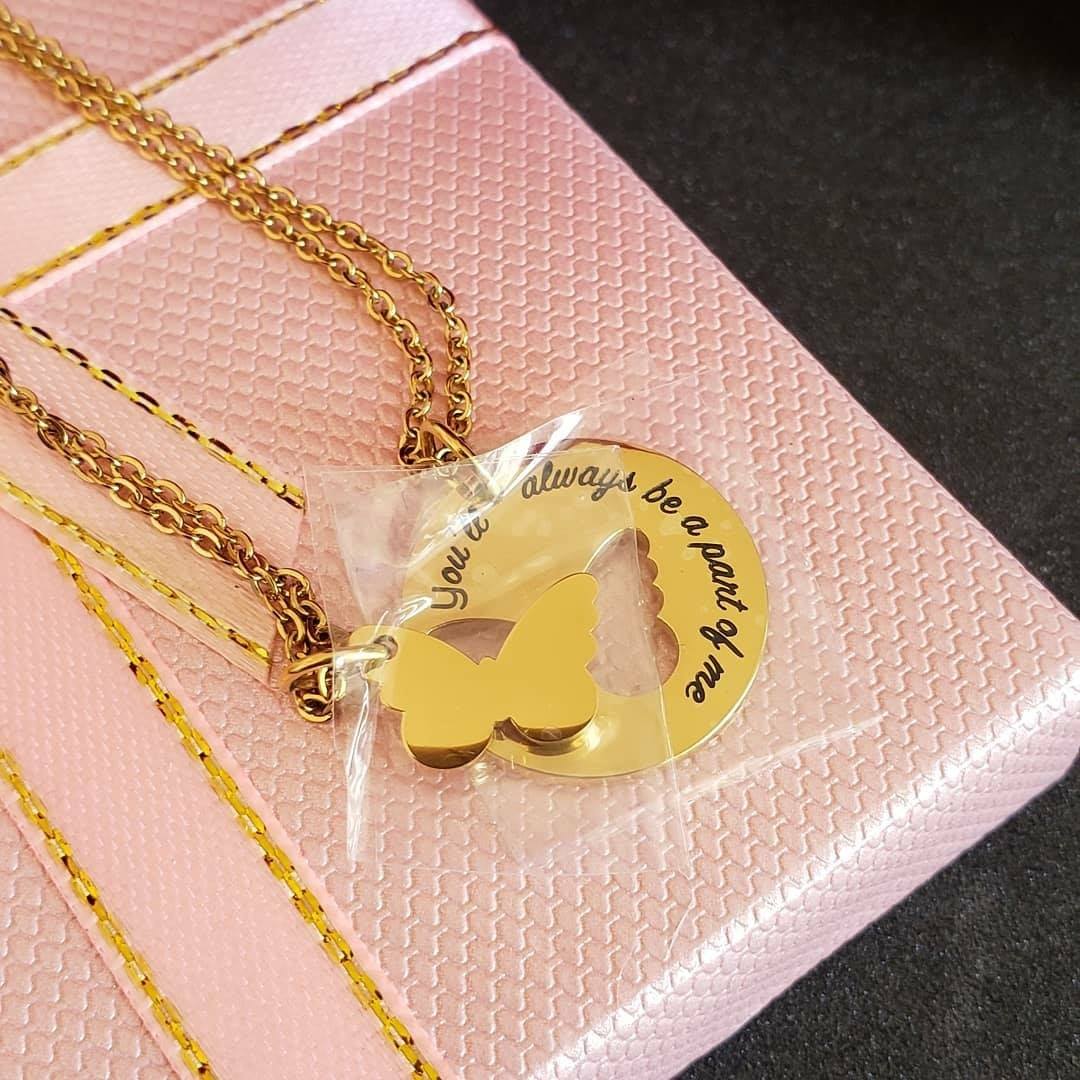 "You'll always be a part of me" 2 pcs Chain set