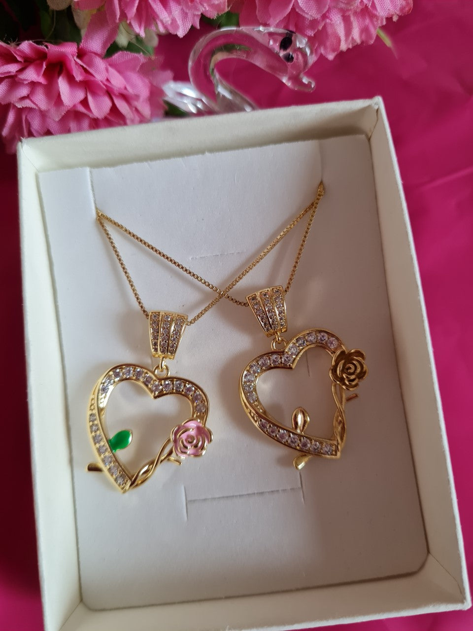 Heart with rose