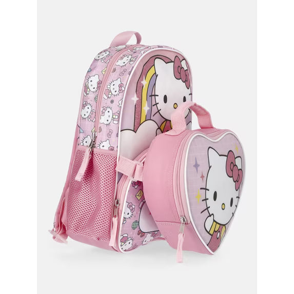 Sanrio Hello Kitty 14" Toddler Backpack with Lunch kit - Pink