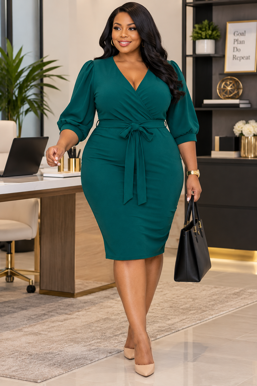Surplise Elbo sleeve dress