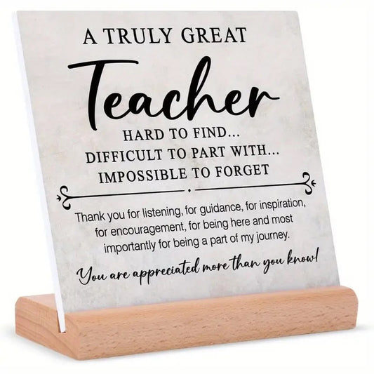 A truly great teacher plaque