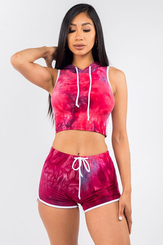 Cropped Hoodie Short Set