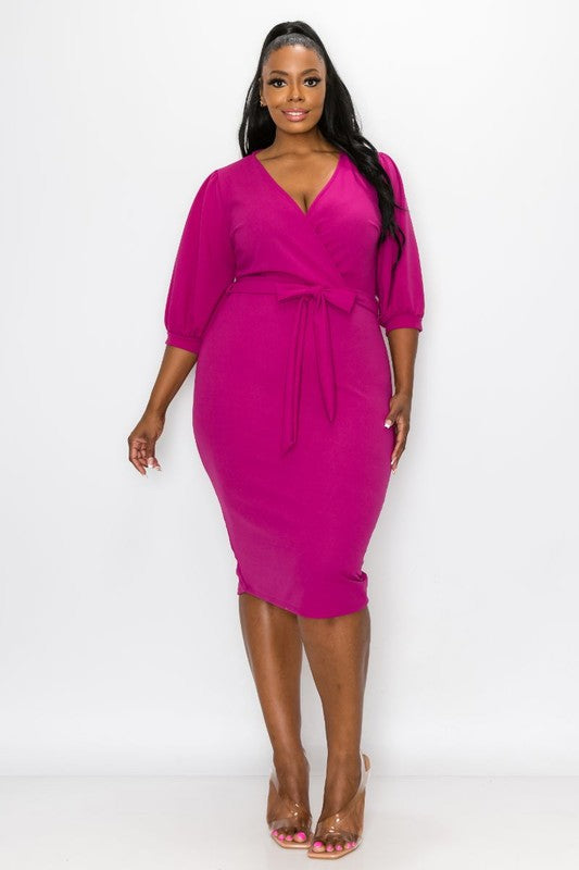 Surplise Elbo sleeve dress