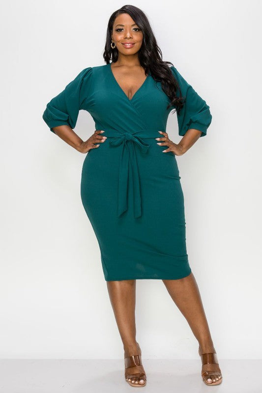 Surplise Elbo sleeve dress