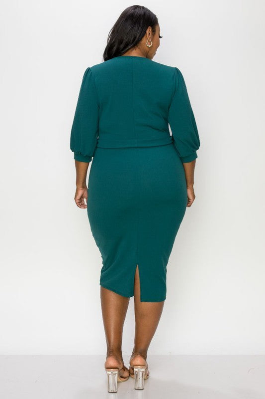 Surplise Elbo sleeve dress