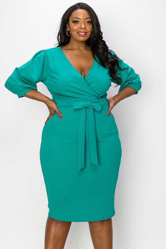 Surplise Elbo sleeve dress