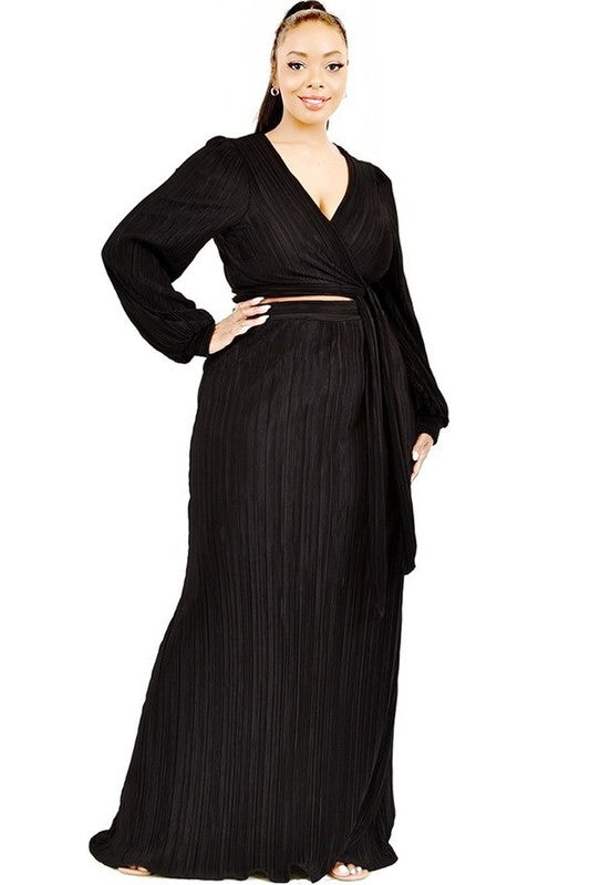 Bishop sleeve skirt set