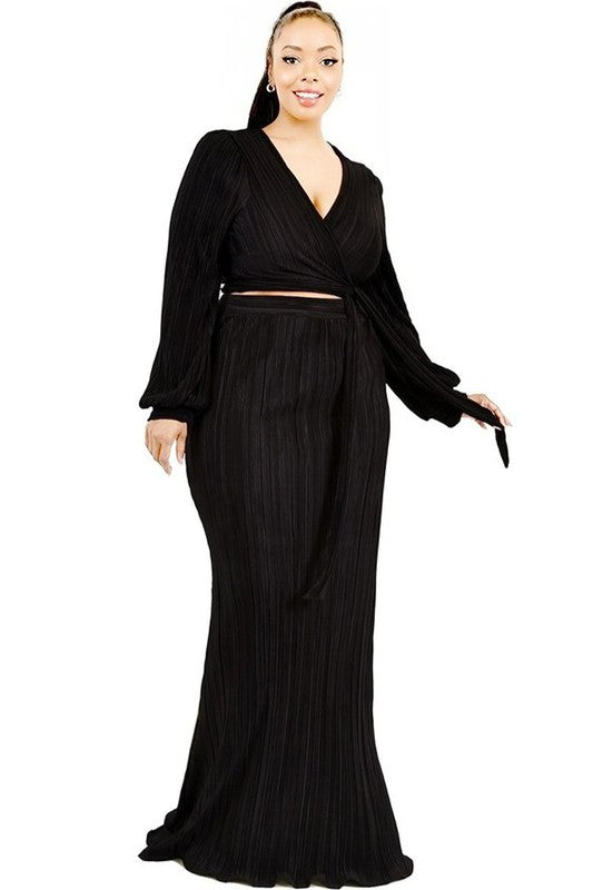 Bishop sleeve skirt set