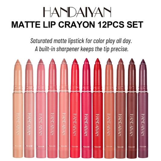 Matte lip crayons