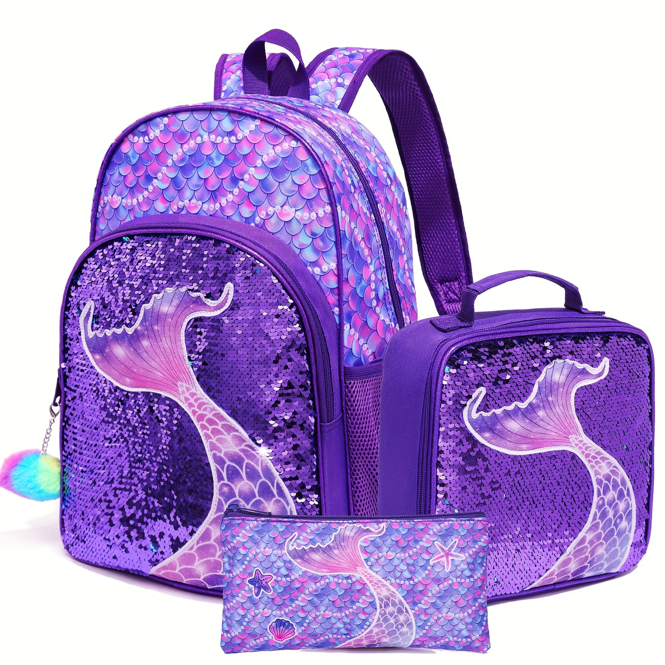 Purple sequin mermaid 3 pc set