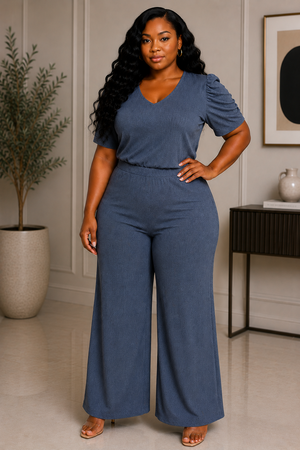 Shirred sleeve set