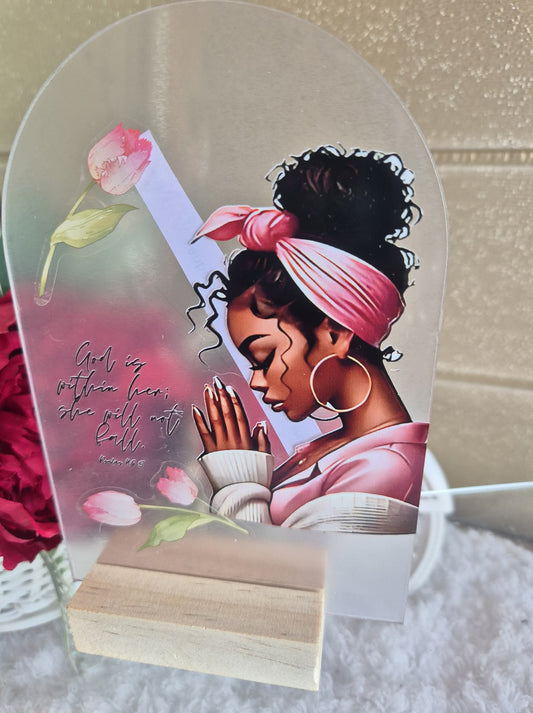 God is within in her plaque