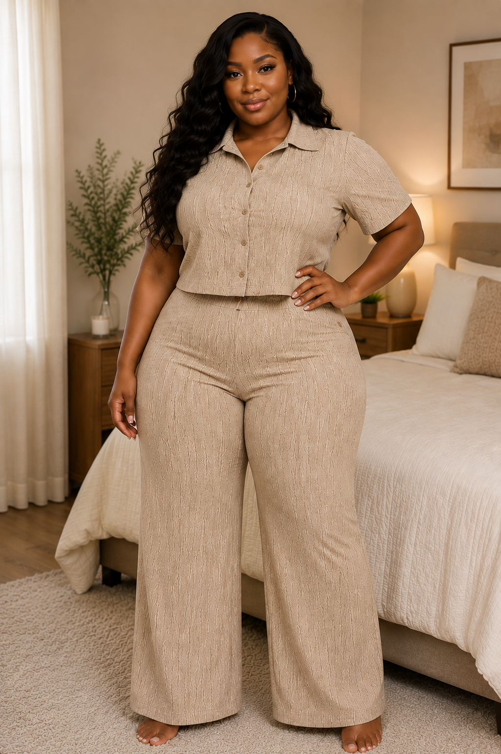 Button down shirt plus set