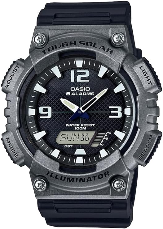 Casio Men's Tough Solar Analog Display Quartz Black Watch