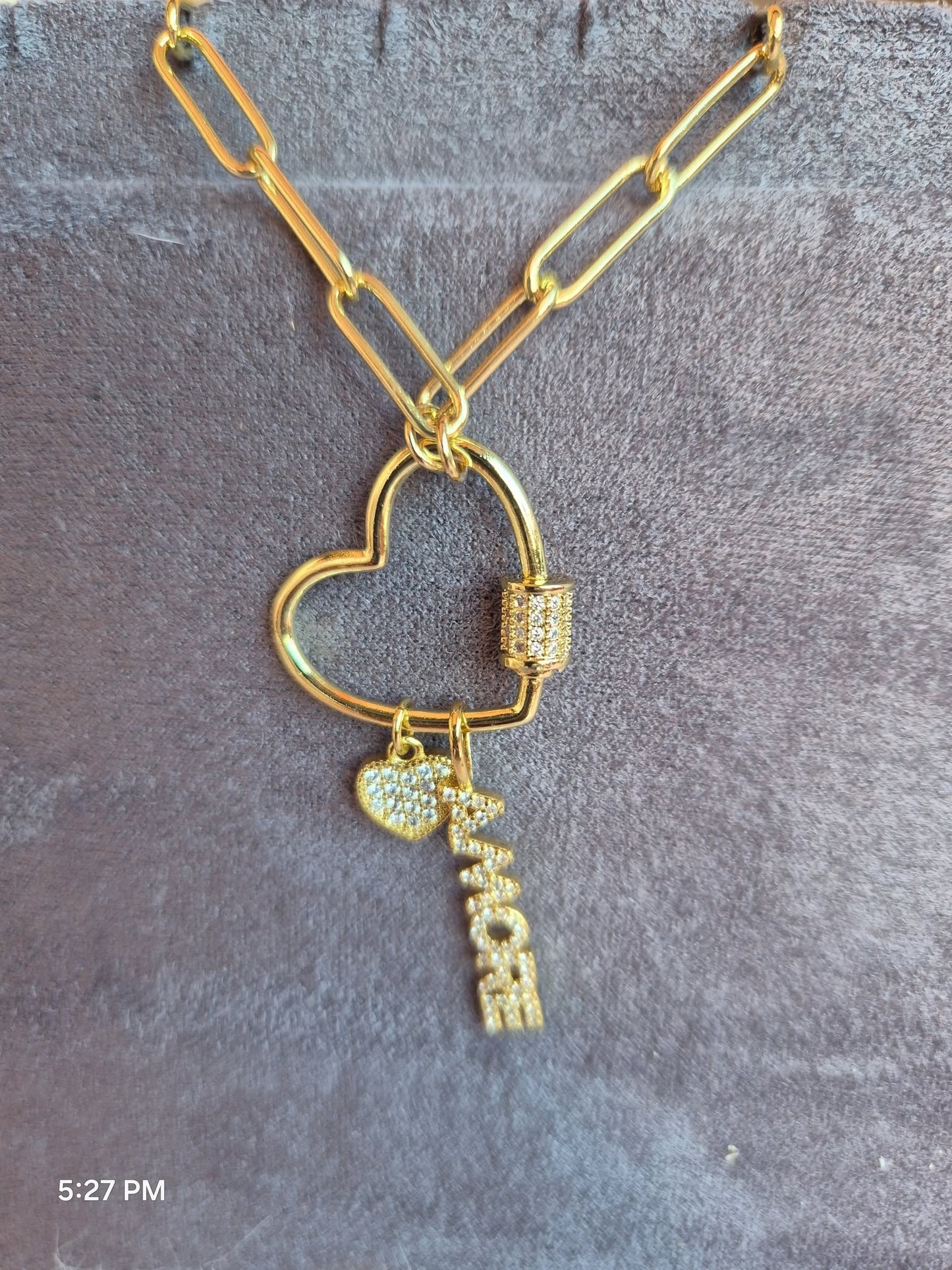Hanging heart Amore Necklace
