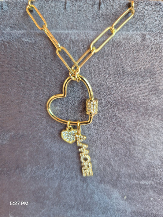 Hanging heart Amore Necklace