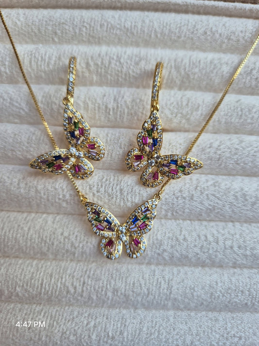Colorful butterfly set