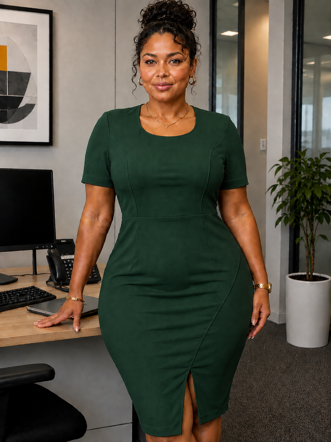 Classic fit plus dress