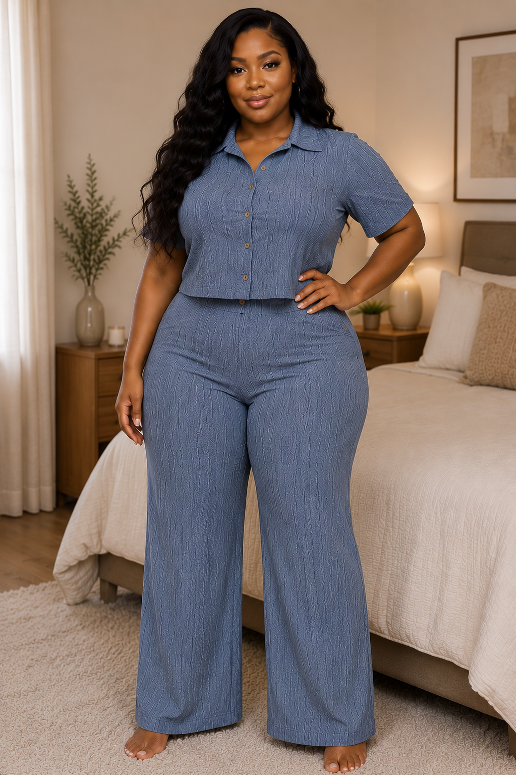 Button down shirt plus set