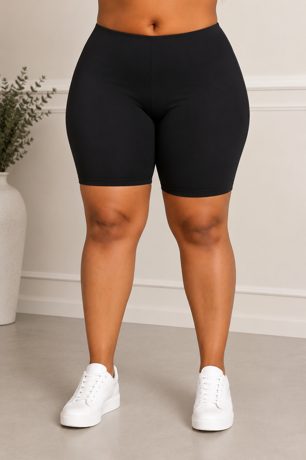 Black biker shorts plus