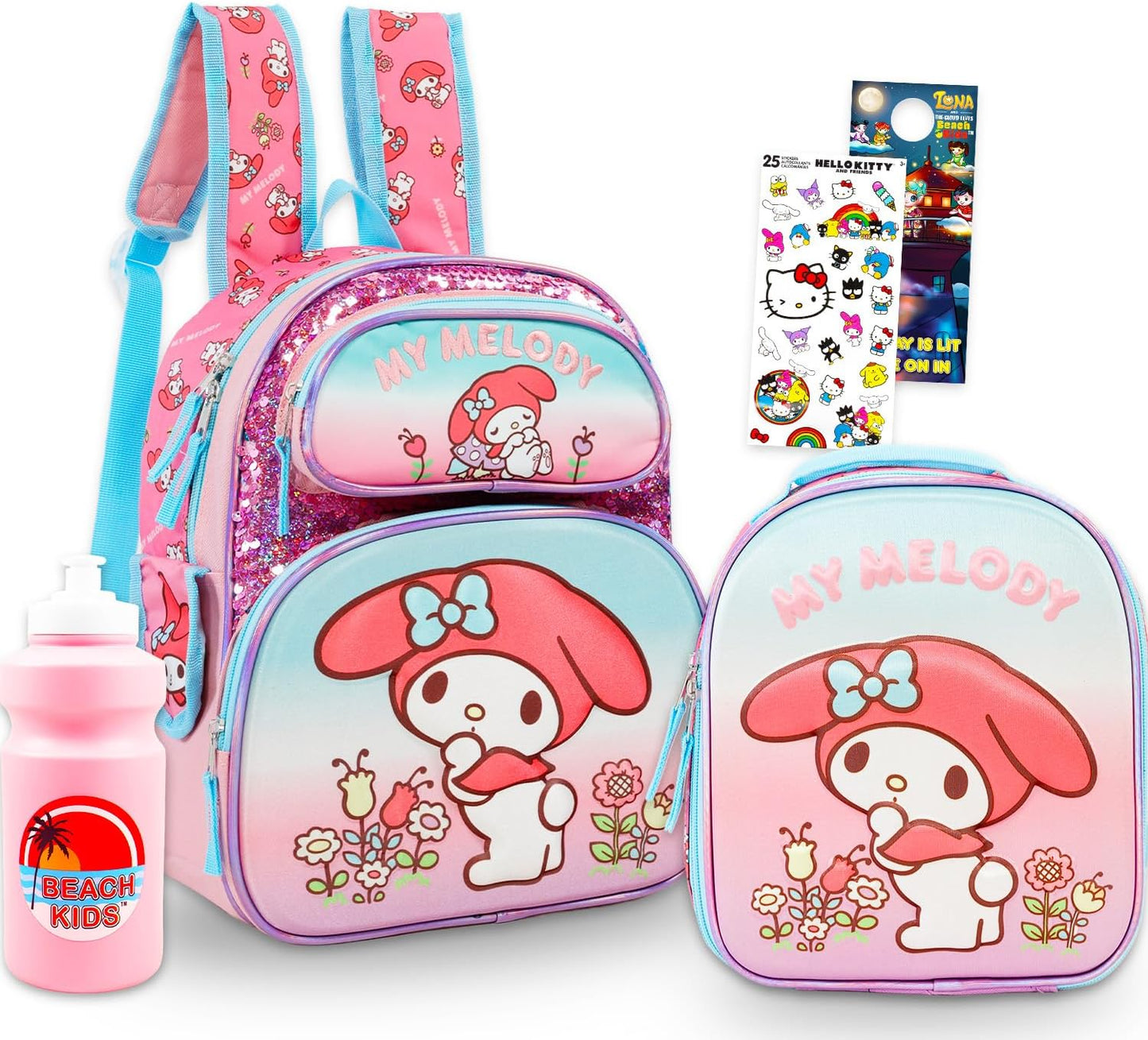 My Melody Mini Backpack with Lunch Box Set