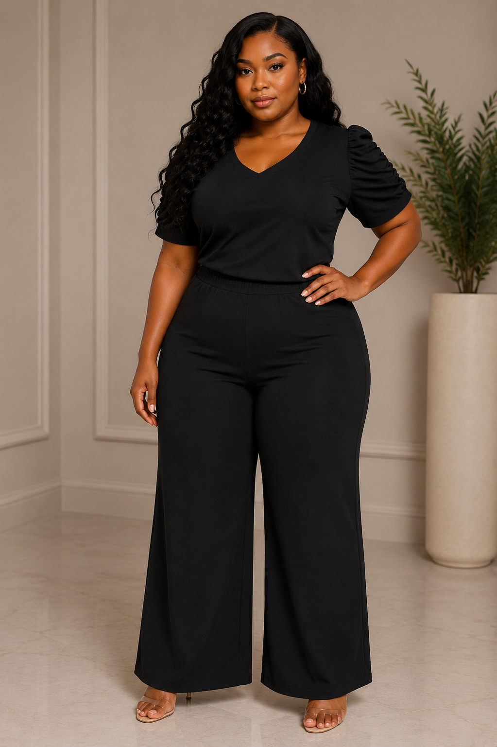 Shirred sleeve set
