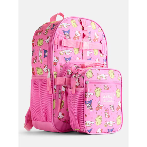 Sanrio Hello Kitty and Friends Girls Backpack Set with Lunch Bag and Headphones, 3 Piece