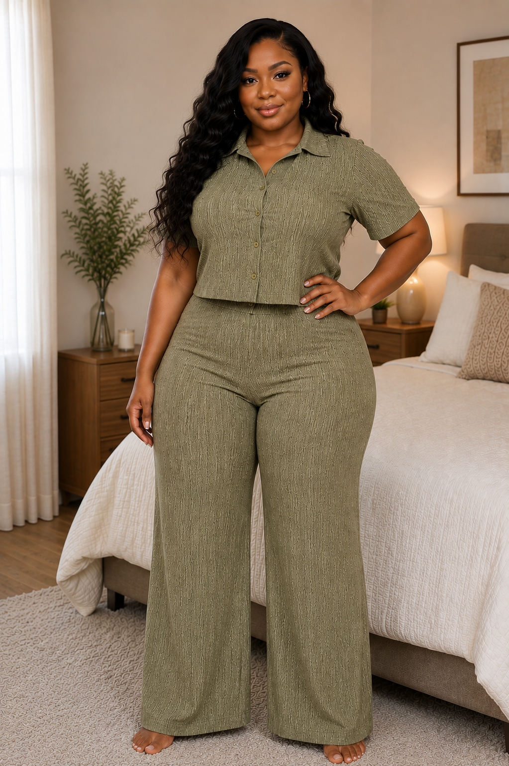 Button down shirt plus set