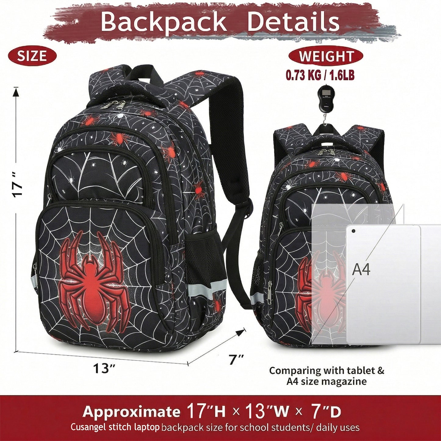 Spiderman backpack set