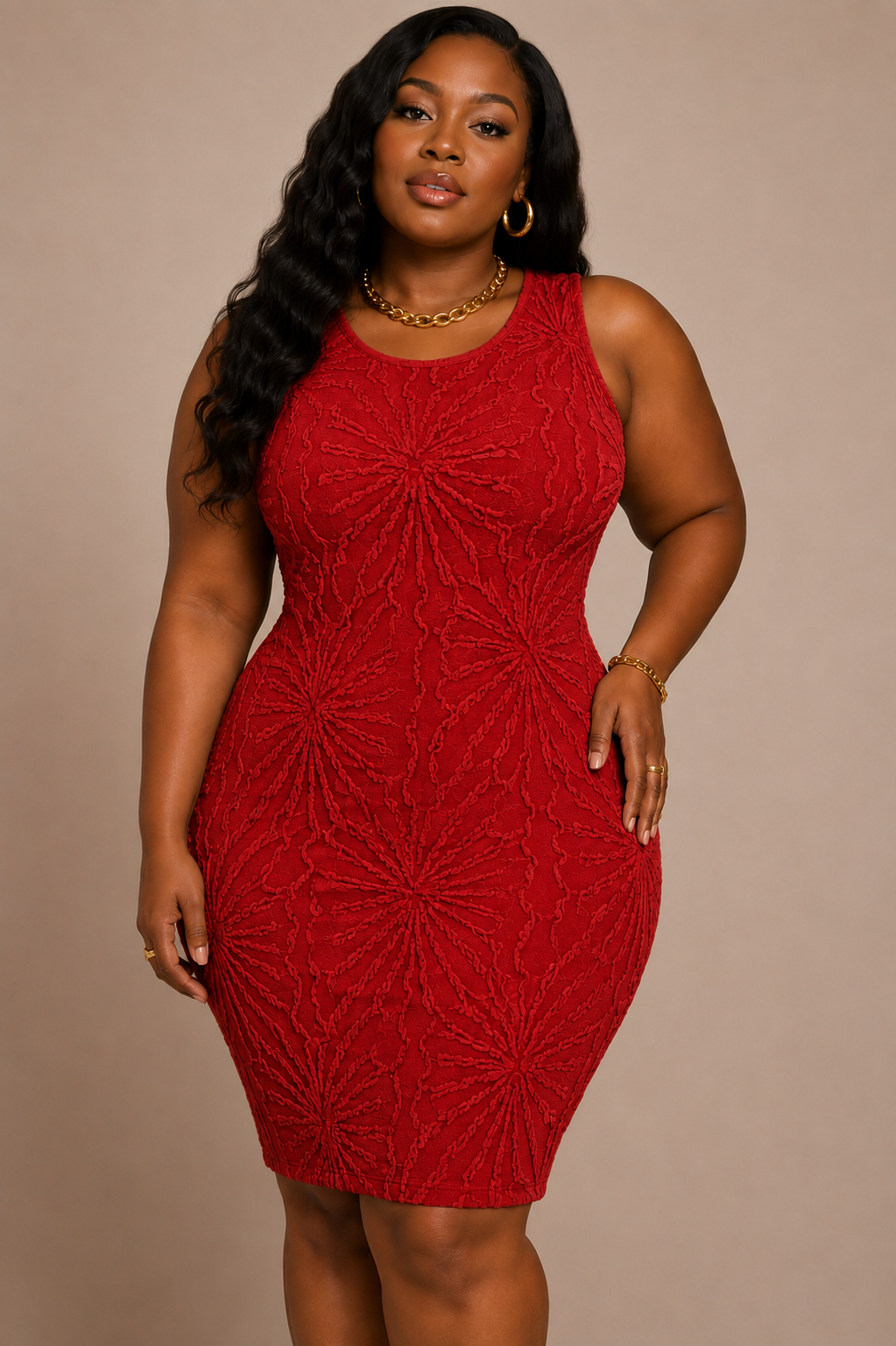 Embossed dress