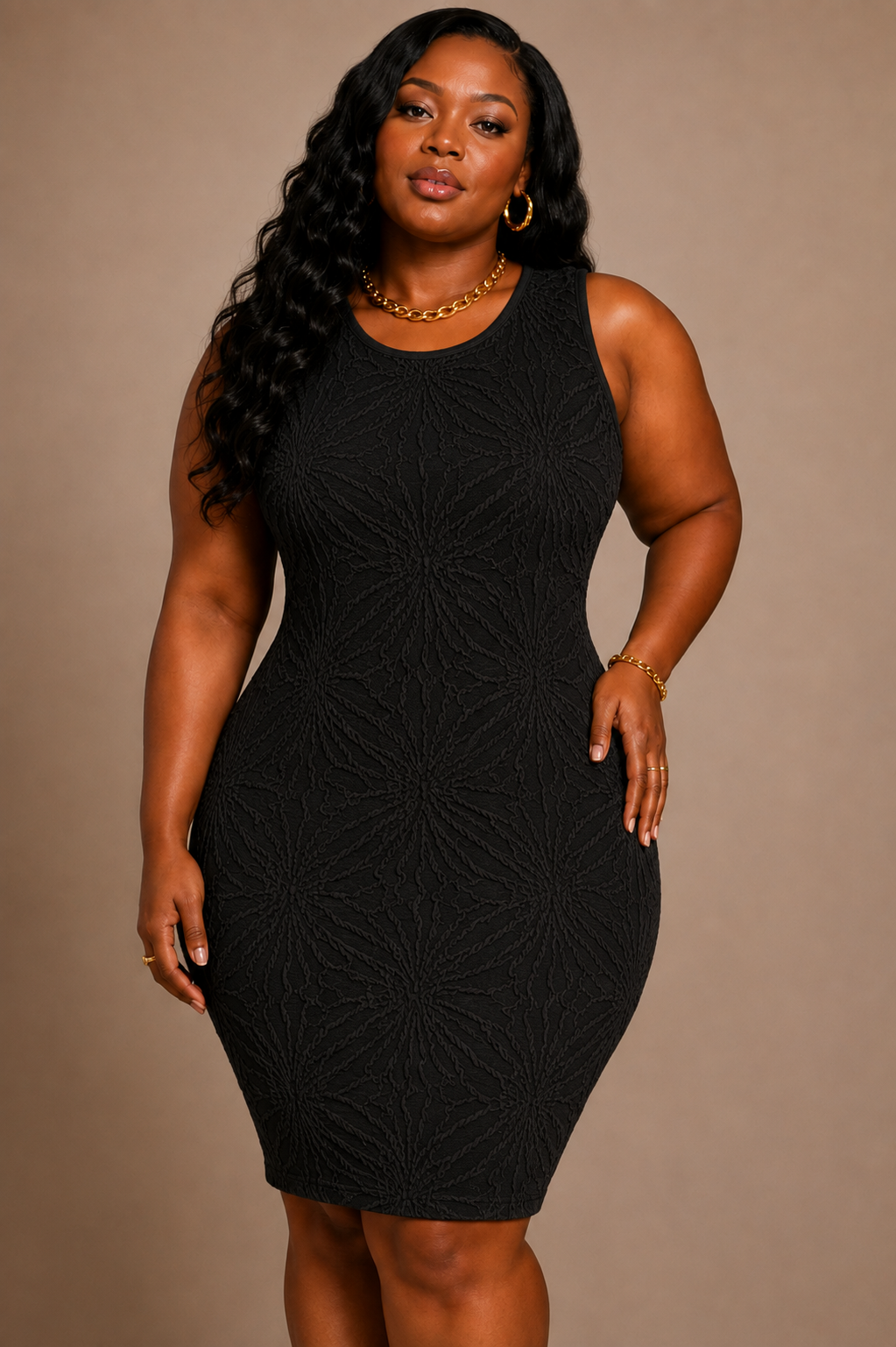 Embossed dress
