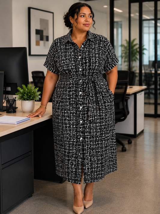 Button down plus dress