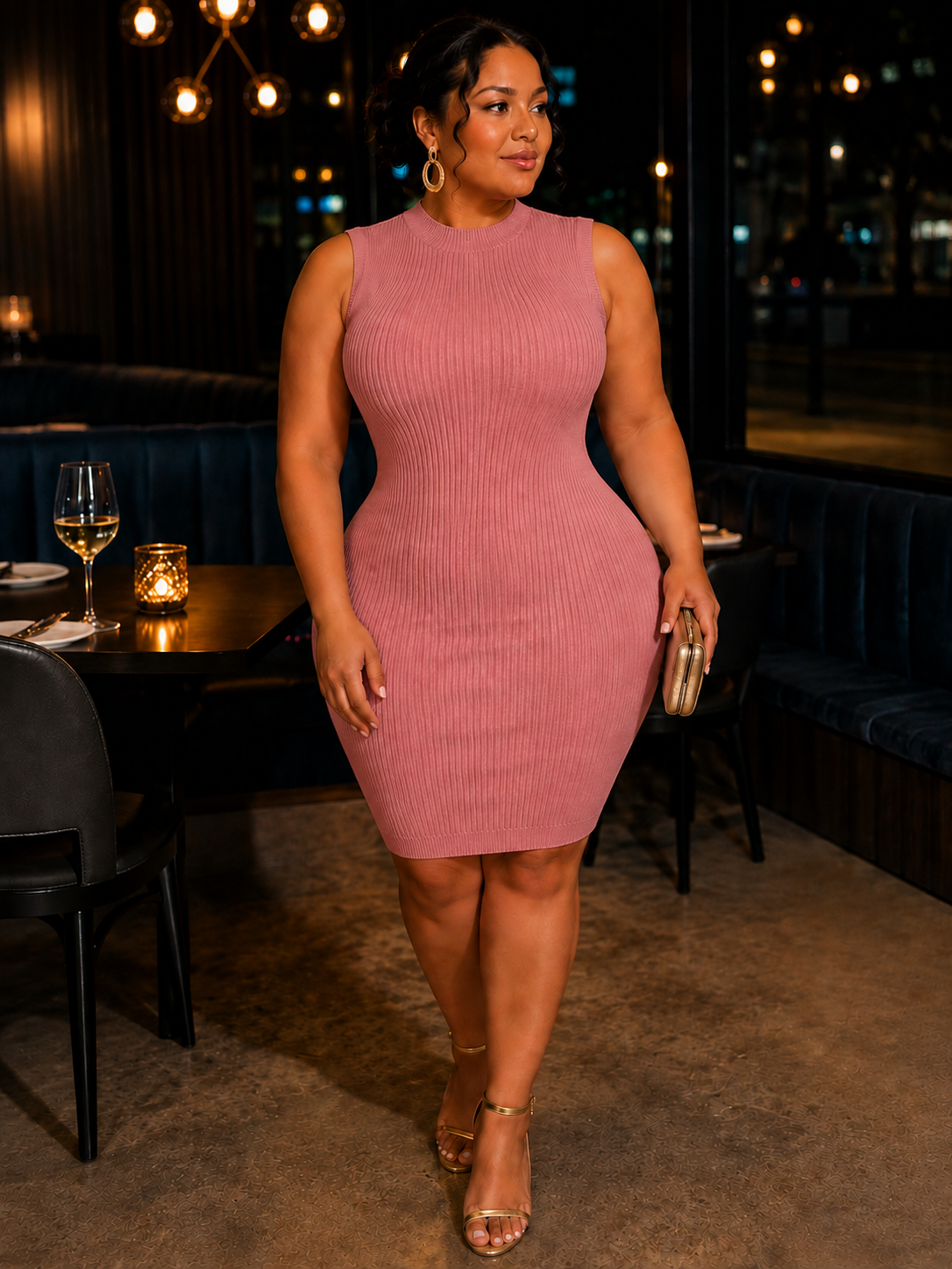 Plus sweater armhole dress
