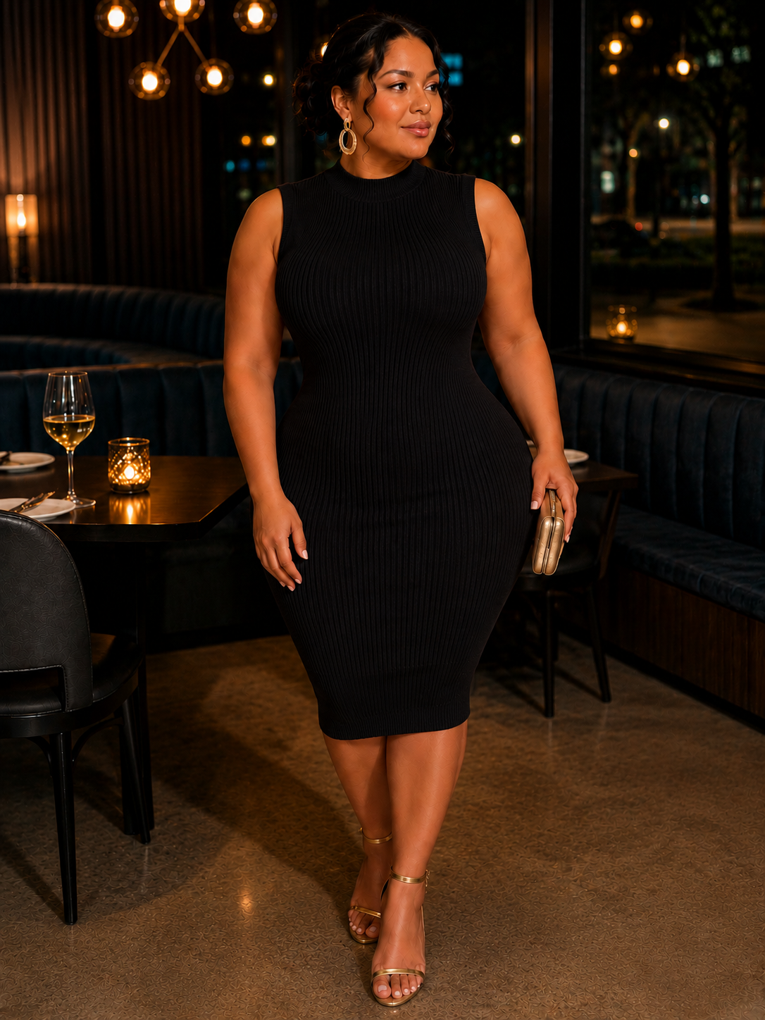 Plus sweater armhole dress