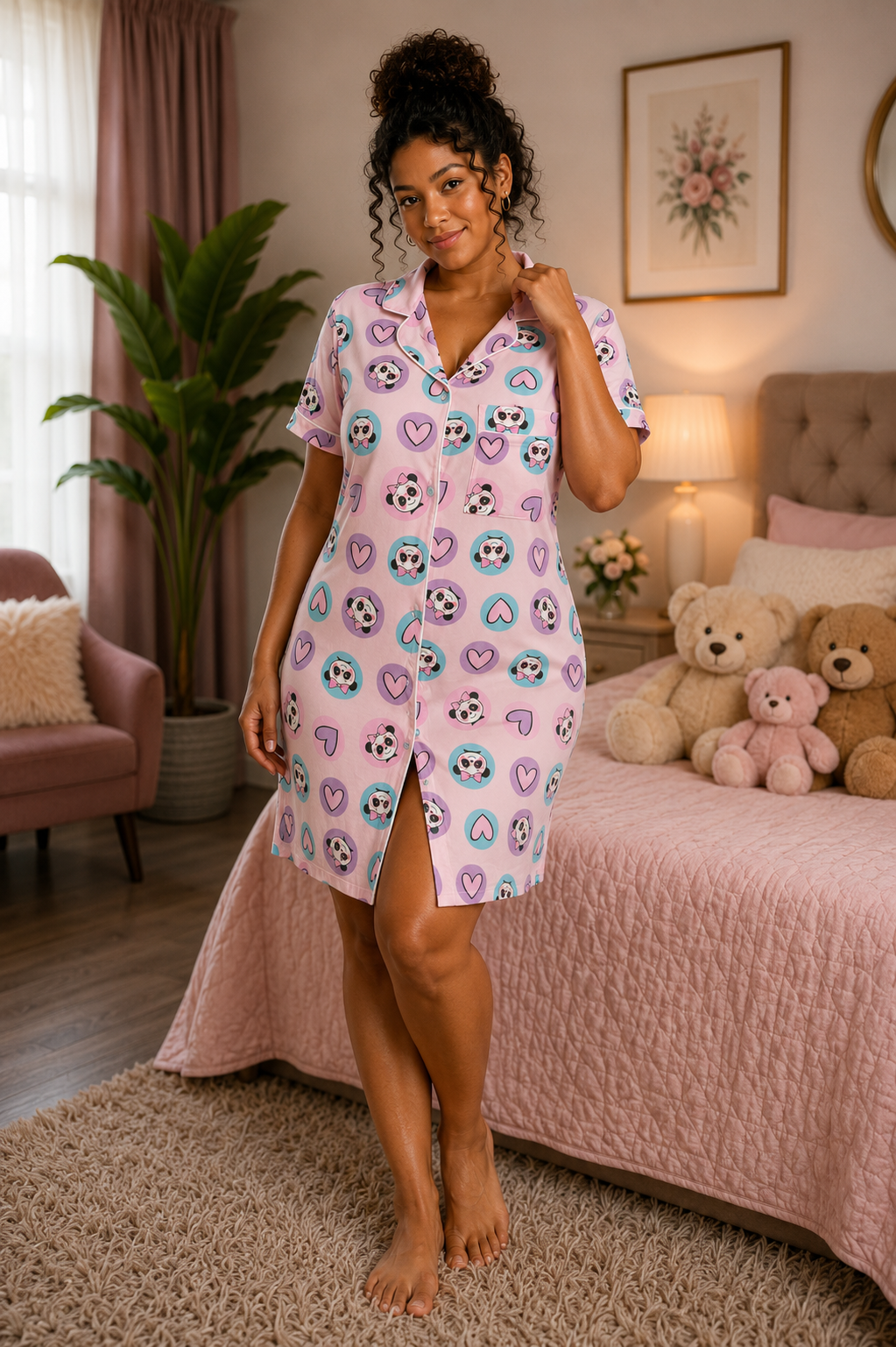 Sleep shirt dress