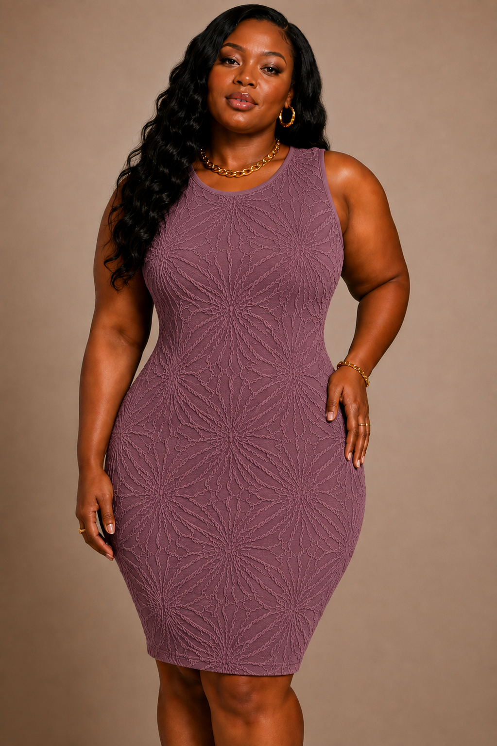 Embossed dress