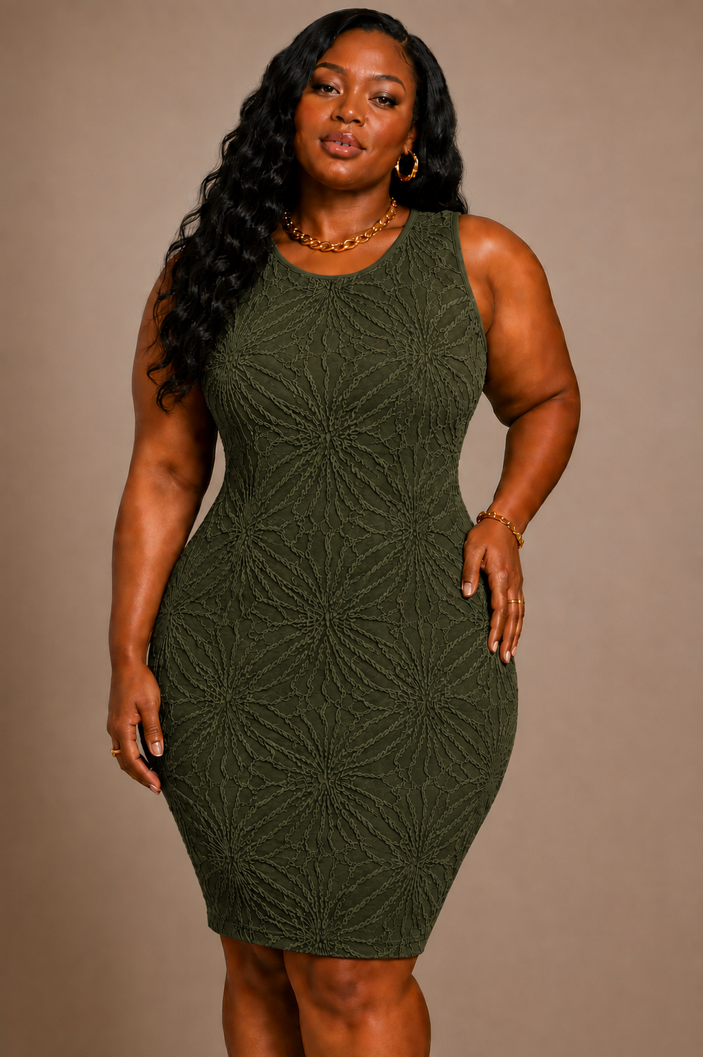 Embossed dress